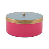 AUFBEWAHRUNGSBOX Double Funky 16/16/6 cm - Pink, Metall (16/6cm) - Present Time