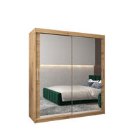 SCHWEBETÜRENSCHRANK 200/180/62 2-türig - Silberfarben/Eiche Artisan, Holz/Kunststoff (180/200/62cm) - Abiks Möbel