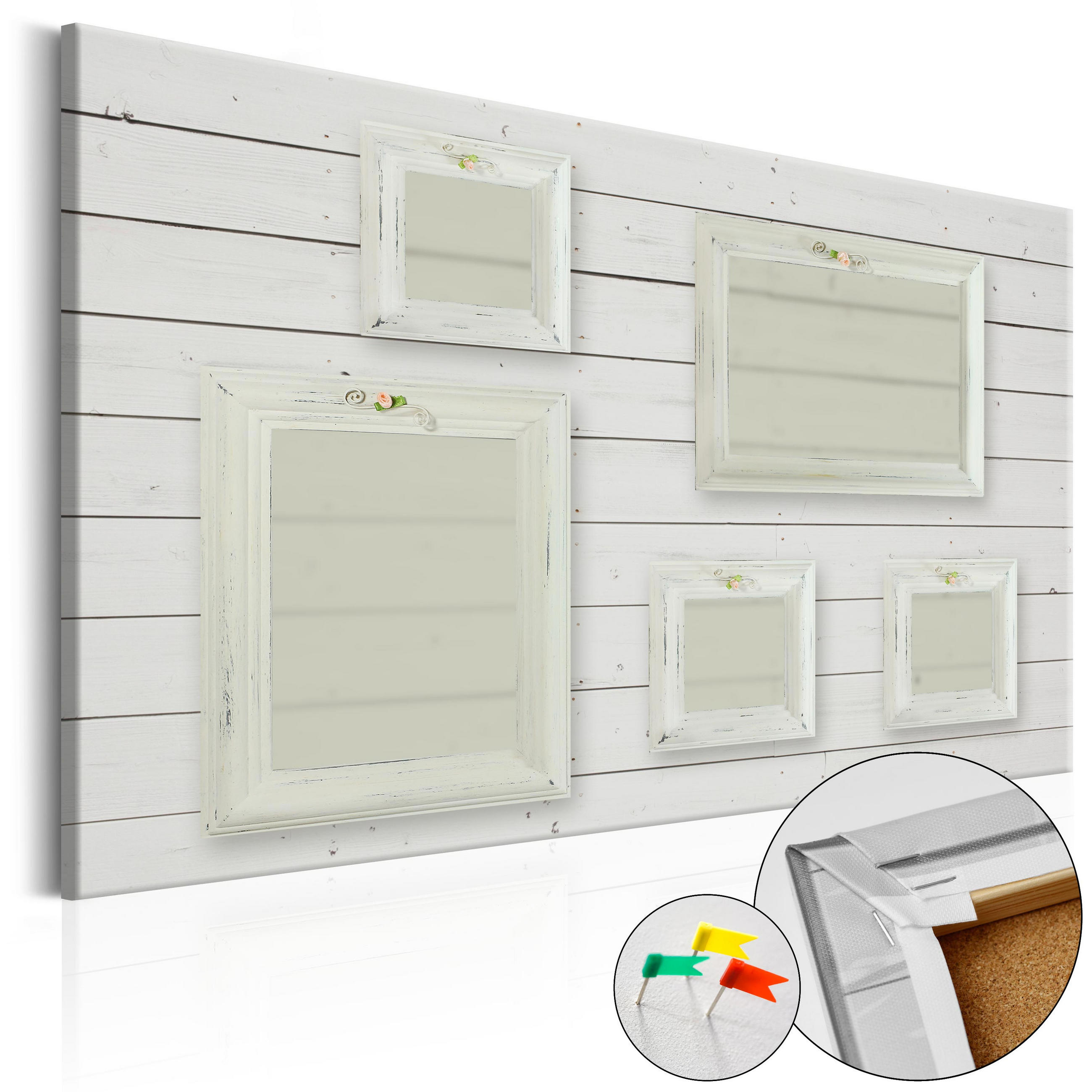 PINNWANDBILDER Beige 60/40 cm - Beige/Weiß, Naturmaterialien/Textil (60/40cm) - KUNSTLOFT