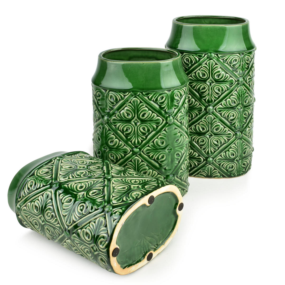 VASE Amandine Grün 20/14/31 cm Keramik - Grün, Keramik (31cm) - Mondex