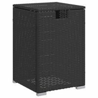 PROPAN-TANK-VERSTECKTISCH Schwarz 40/40/60 Cm Poly Rattan - Schwarz, Kunststoff (40/40/60cm) - vidaXL