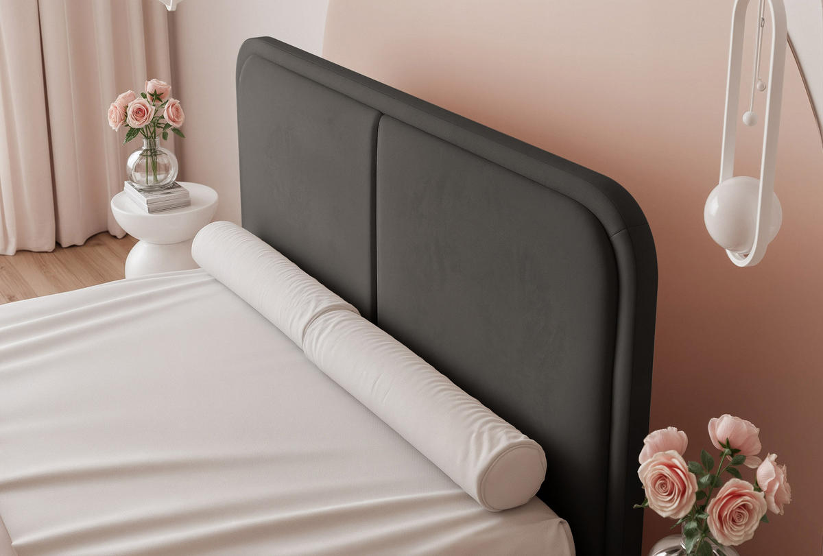 POLSTERBETT OLLEO 160x200 cm, Dunkelgrau - Dunkelgrau, Textil (160/200cm) - Fedve