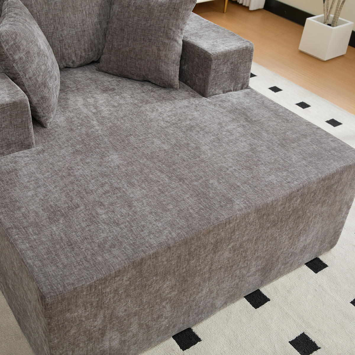 XXL-SESSEL DE-35162 mit 30D Schaumstoff Grau - Grau, Textil (113/78.5/140cm) - ComfortXL