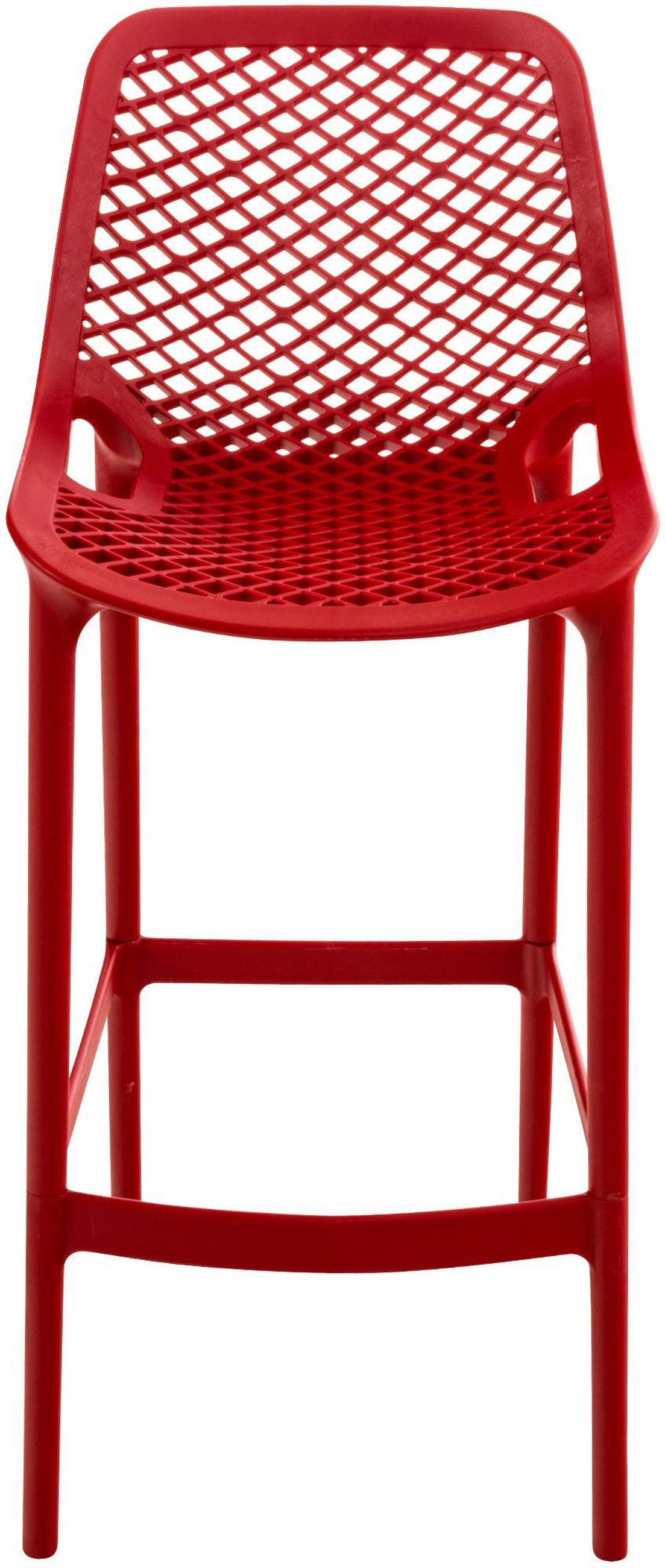 OUTDOOR Barhocker Air 105x45x53 cm rot - Rot, Kunststoff (45/105/53cm) - furnicato