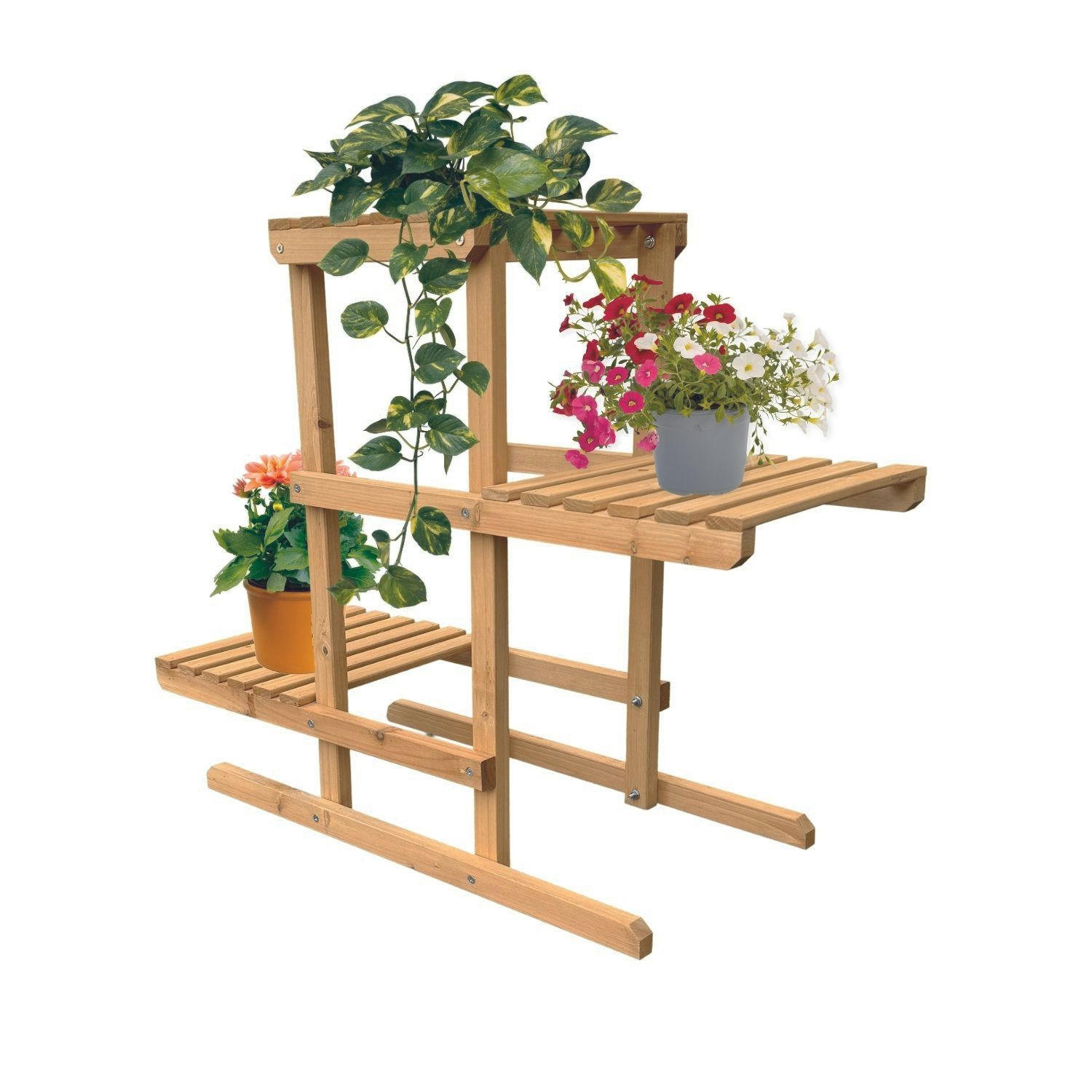 BLUMENREGAL PERRY 76/36/60 cm - Naturfarben, Holz (76/36/60cm) - Coemo