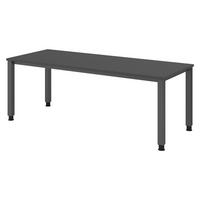SCHREIBTISCH Serie-Q 80/200/74 cm in Graphitfarben/Graphitfarben - Graphitfarben, Holzwerkstoff (80/200/74cm) - bümö