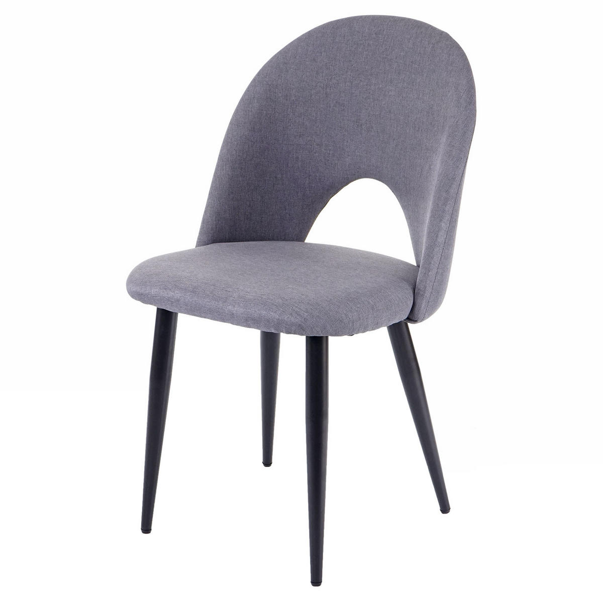 ESSZIMMERSTUHL Grau 4er-Set - Dunkelgrau/Grau, Textil (49/85/53cm) - Jamb