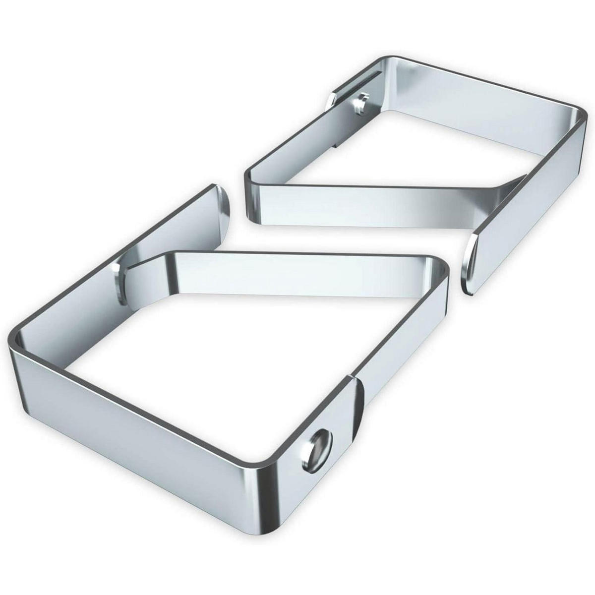 TISCHDECKENKLAMMERN 6-teiliges Set Edelstahl - Silberfarben, Metall (5.7/15.3/20.9cm)