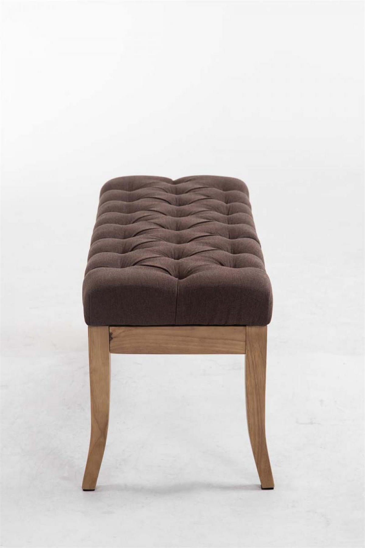 SITZBANK 100/38 cm Stoff braun - Naturfarben/Braun, Holz/Textil (100/46/38cm) - CLP