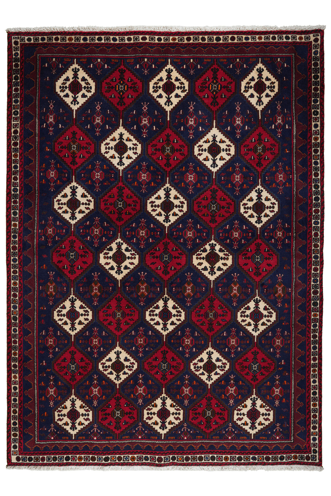 TEPPICH Afshar Blau 239/174 cm Schurwolle - Blau, Textil (174/239cm) - Looma