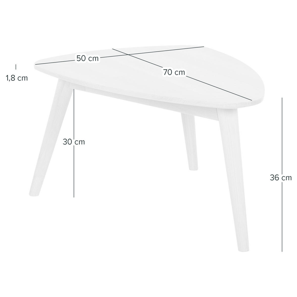 COUCHTISCH - Massivholz - Buchefarben, Holz/Buchenholz (50/70/36cm) - home24