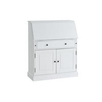 SEKRETÄR - MDF & Kiefernholz - Weiß - CLEORE - Weiß, Holz (93/40/110.8cm) - Vente-Unique