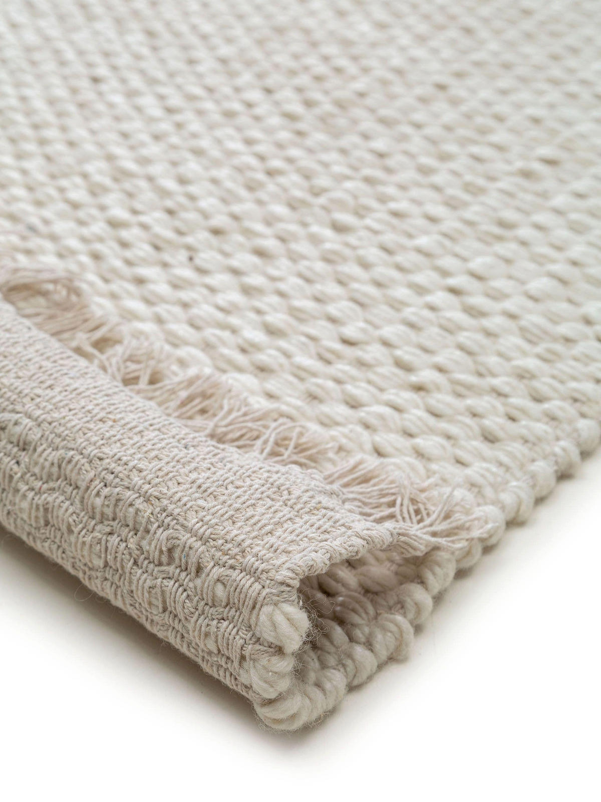 WOLLTEPPICH Lana Cream 80x150 cm - Creme, Textil (80/150cm) - benuta Pure