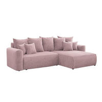 ECKSOFA BALI L - Pink/Schwarz, Holzwerkstoff (260/160cm) - Meblini