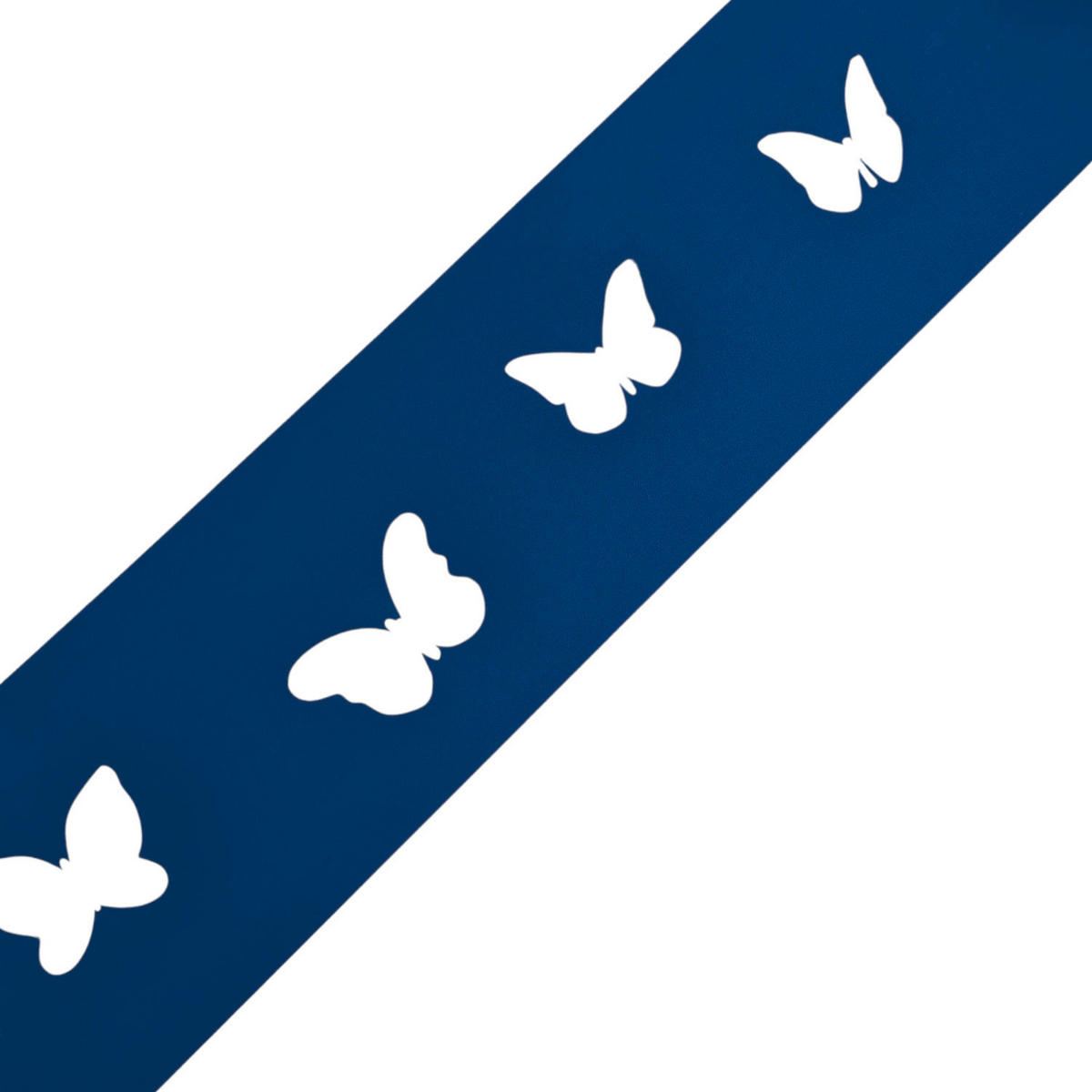 SICHTSCHUTZSTREIFEN zaun|zu PREMIUM dekor Schmetterlinge Sichtschutz Enzianblau 2,55m - Blau, Kunststoff (255/19cm) - ZAUN|ZU