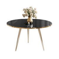 COUCHTISCH SOLEIL GOLD Schwarz Hochglanz, 70cm - Schwarz, Holzwerkstoff (70/70/47cm) - Lookway