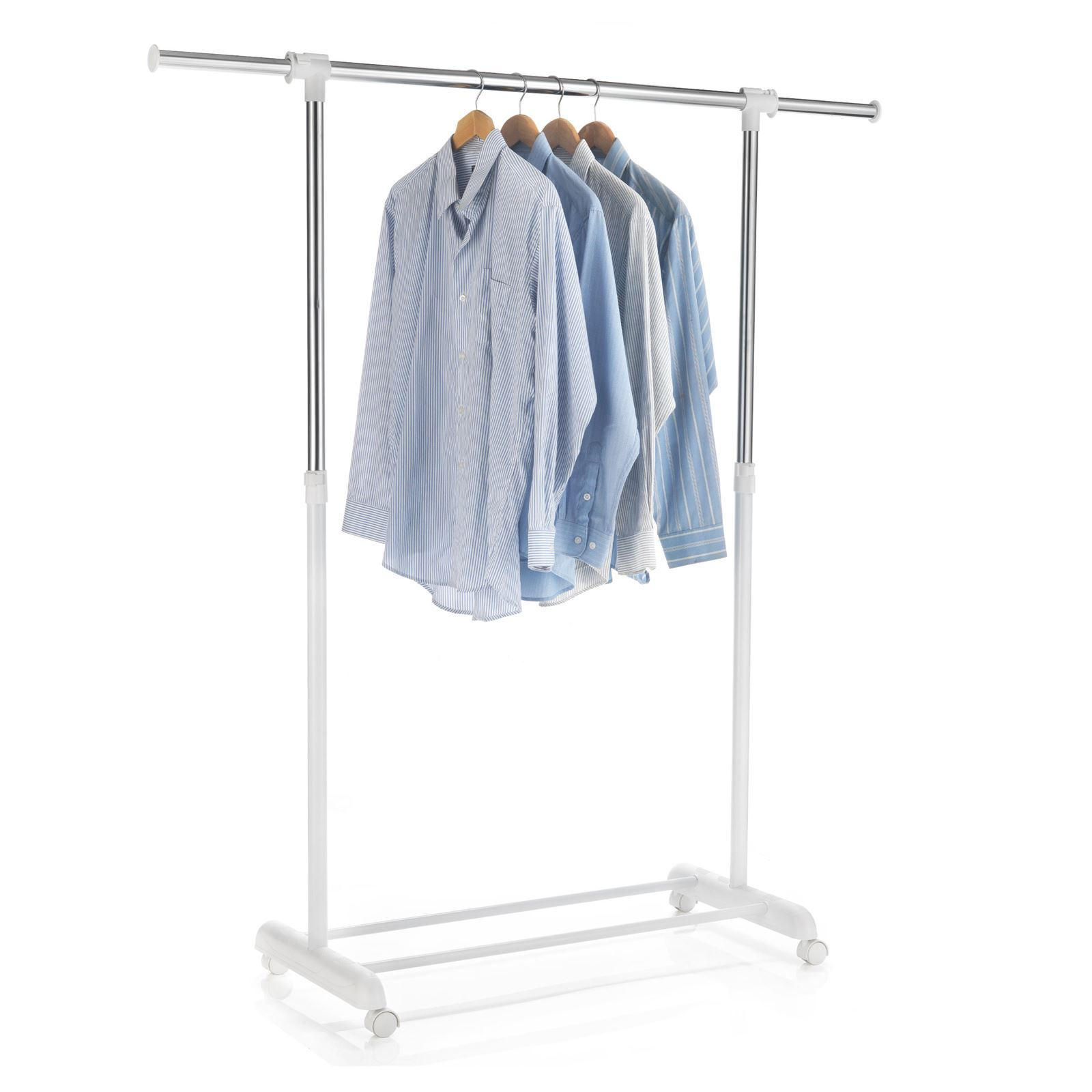 ROLLGARDEROBE SALA - Weiß, Metall (93/96/44cm) - CARO-Möbel
