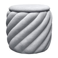 POUF NOEL gepolstert mit Stauraum grau - Grau, Textil (42/41/42cm) - Lookway