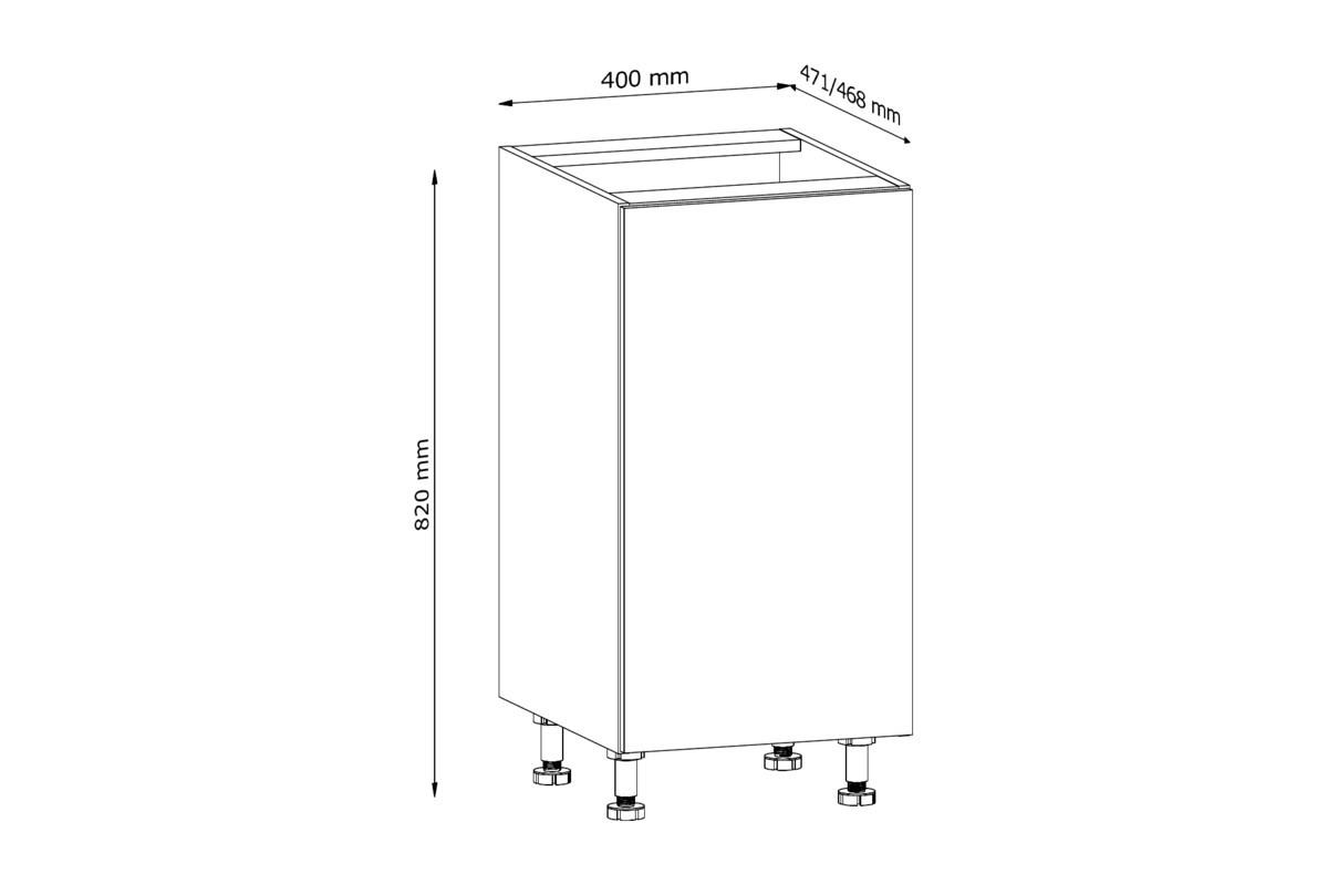 UNTERSCHRANK 40 cm – Nexa D40 – Beige - Beige, Holzwerkstoff (40/82/47cm) - ROYAL24_MARKT
