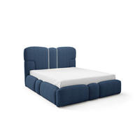 POLSTERBETT Jordan - Blau, Holzwerkstoff/Textil (120/200cm) - Fun Möbel