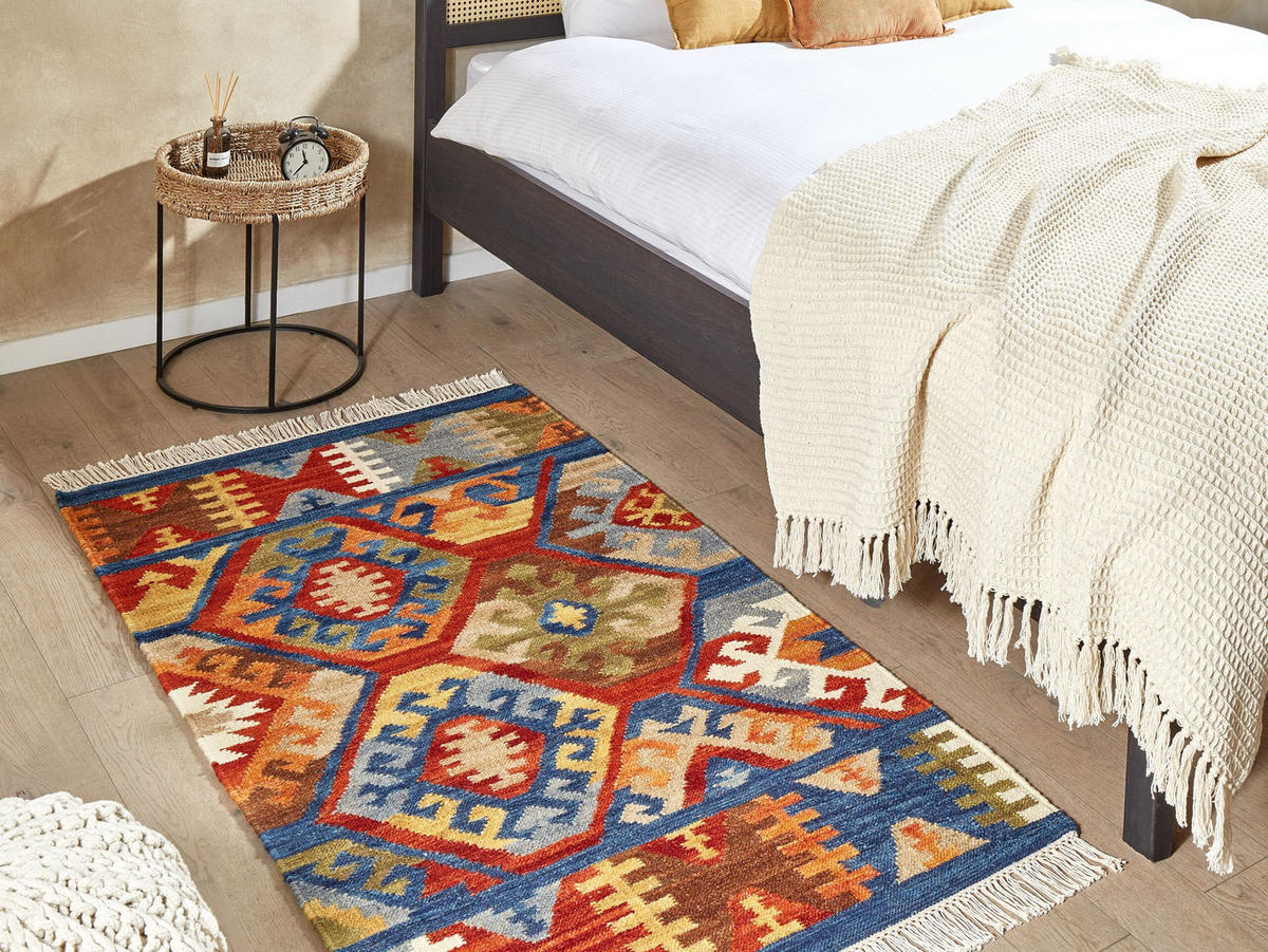 KELIM-TEPPICH vintage Jrvesh 150/80 cm - Multicolor, Textil (80/150cm) - Beliani