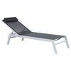 GARTENLIEGE schwarz Catania - Schwarz, Metall (66/103/155cm) - Beliani