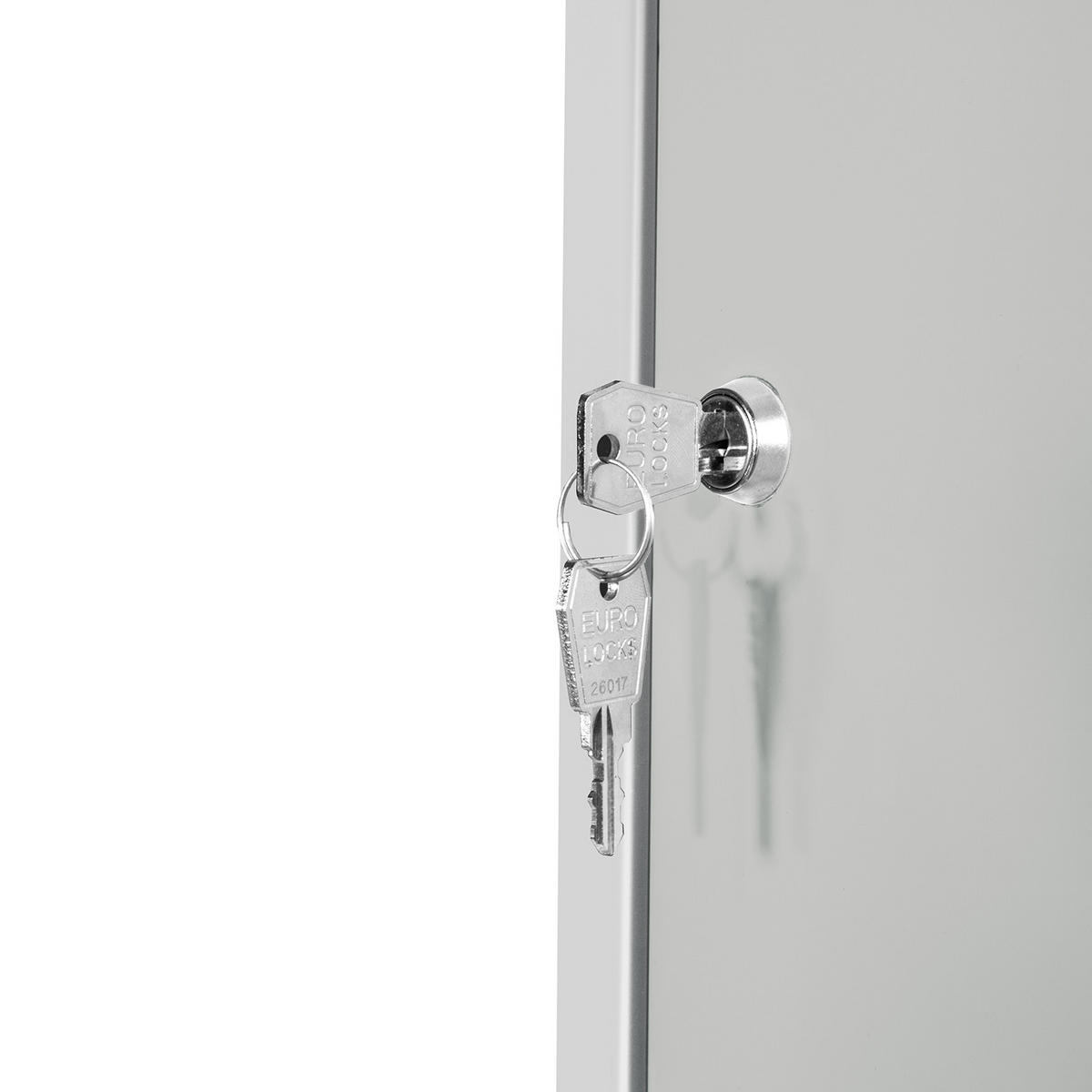SCHLIESSFACHWÜRFEL 2x Blocky mit Zylinderschloss + 2 Schlüssel 40x40x40cm Lichtgrau - Grau, Metall (40/40/40cm) - PROREGAL