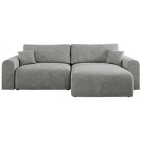 ECKSOFA NELSON Hellgrau Struktur - Hellgrau/Schwarz, Kunststoff/Textil (274/152cm) - MKS