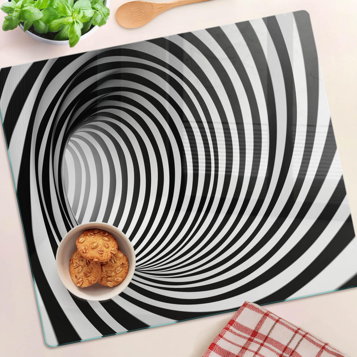 GLASPLATTE 60x52 cm 3D - Multicolor, Glas (60/0.4/52cm) - TULUP