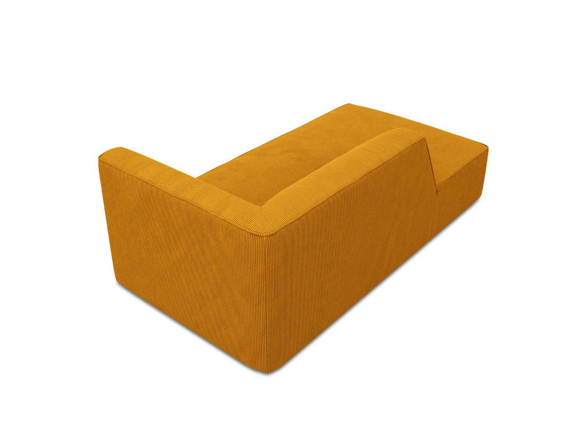 CHAISELONGUE links Ruby aus Cord gelb - Gelb, Textil (93/69/180cm) - Micadoni