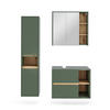 SADA KOUPELNOVÉHO NÁBYTKU Viola Zelená/umělecká - dub artisan/zelená barva, kompozitní dřevo (80/60/46cm) - Vicco