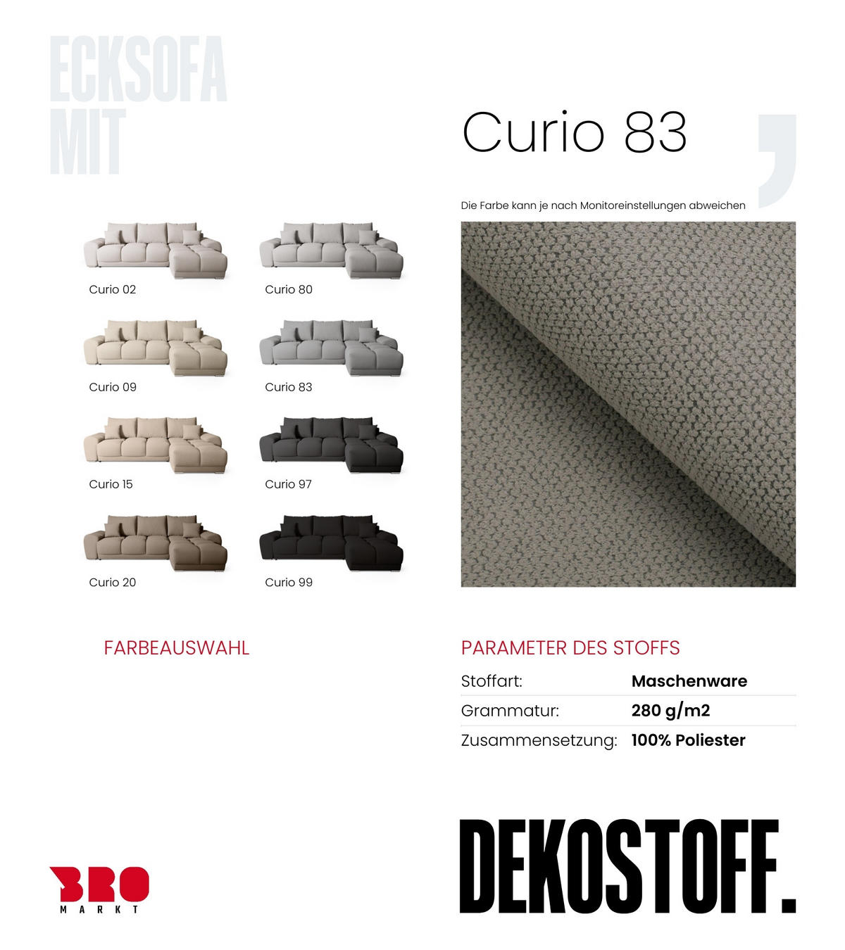 ECKSOFA Nubes mit Schlaffunktion Grau - Dunkelgrau/Silberfarben, Kunststoff/Textil (290/180cm) - Bromarkt