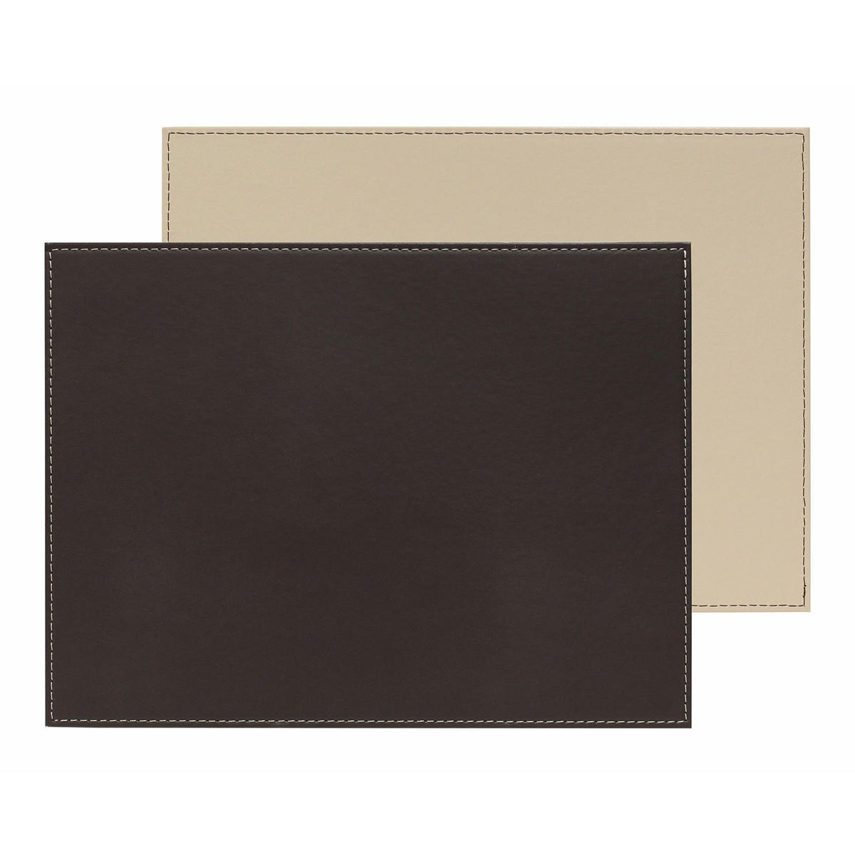 PLATZSET 40 x 30cm schokobraun / creme - Braun, Textil (40/30/0.5cm) - Freeform