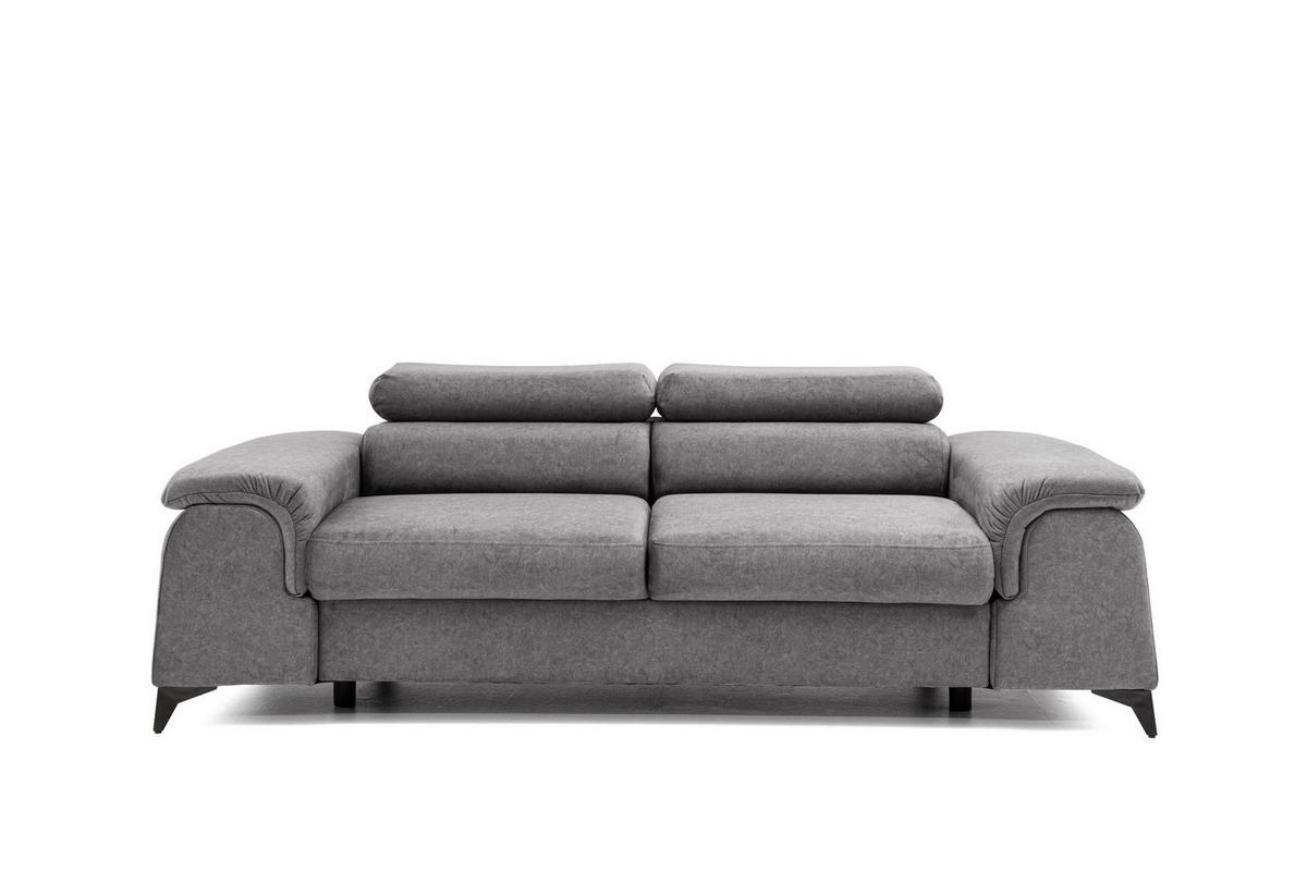 2-SITZER-SOFA PLAZA 200 cm Velours Grau - Schwarz/Grau, Holz/Textil (200/90/100cm) - Muffo
