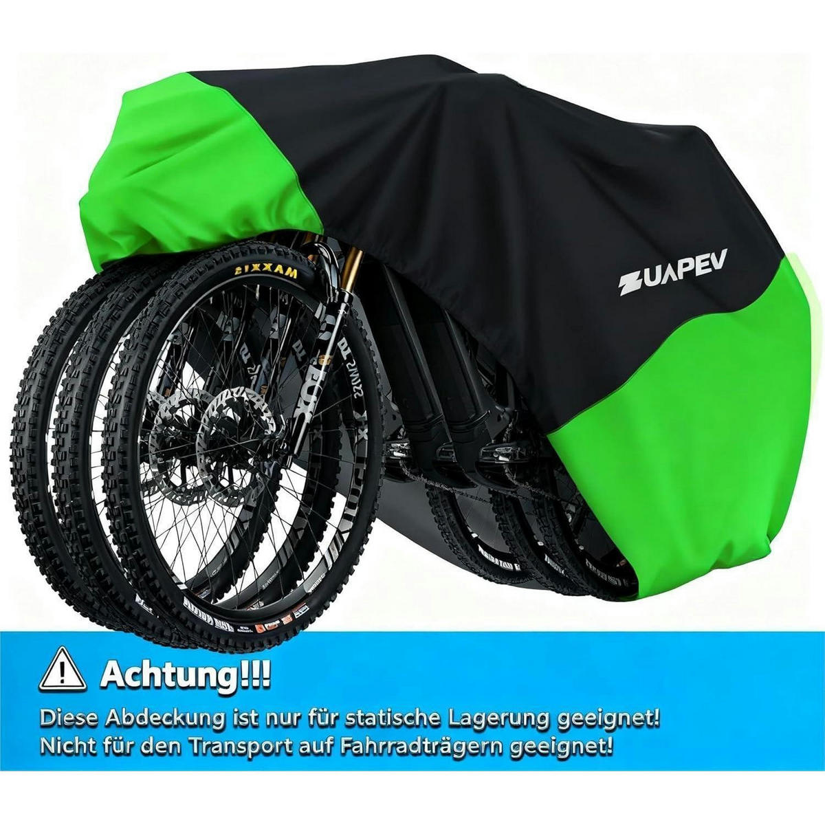 FAHRRADABDECKUNG für 2-3 Fahrräder 208x112x110 cm Grün - Multicolor, Textil (112/110/208cm)