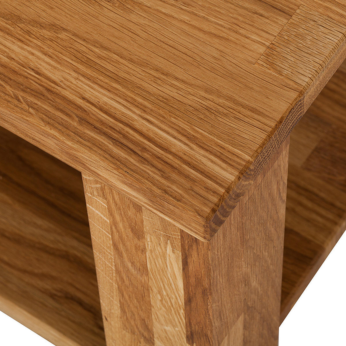 COUCHTISCH - Eiche massiv - Eichefarben, Holz (60/100/45cm) - home24