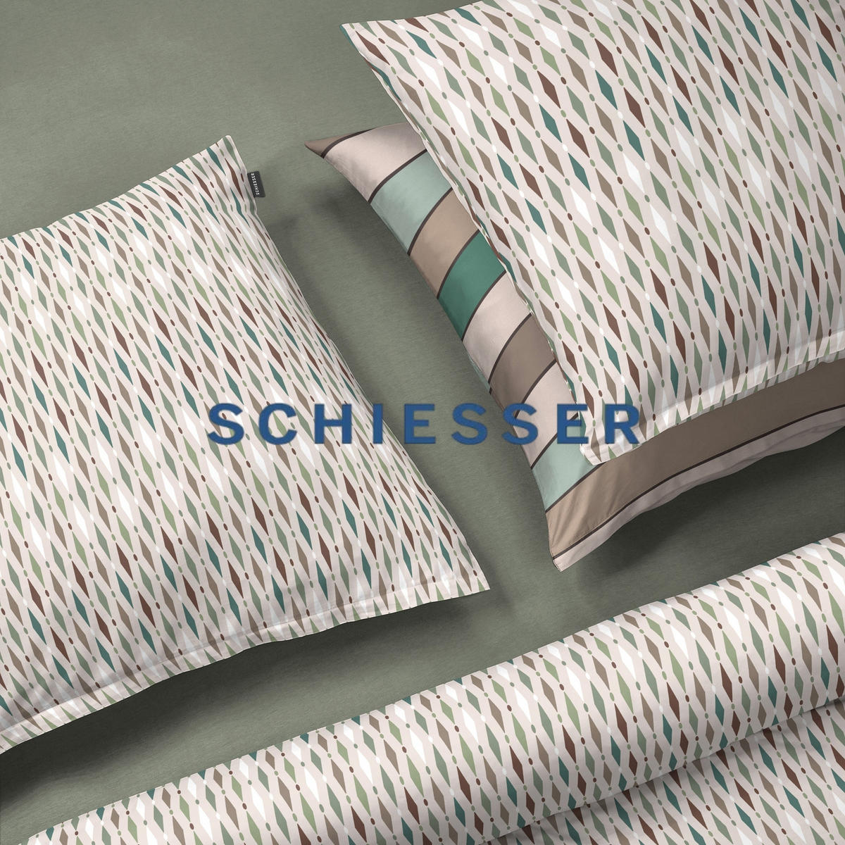 BETTWÄSCHESET Knut - Renforcé - 2-teilig - 135 x 200 cm - Mint - Mintgrün, Textil (135/200cm) - SCHIESSER