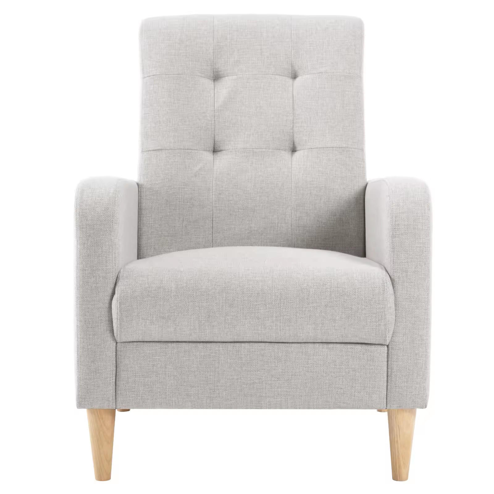 SESSEL Nordischer Stil mit hoher Rückenlehne, DE-42157, Hellgrau - Hellgrau, Holzwerkstoff (61/90.5/54cm) - ComfortXL