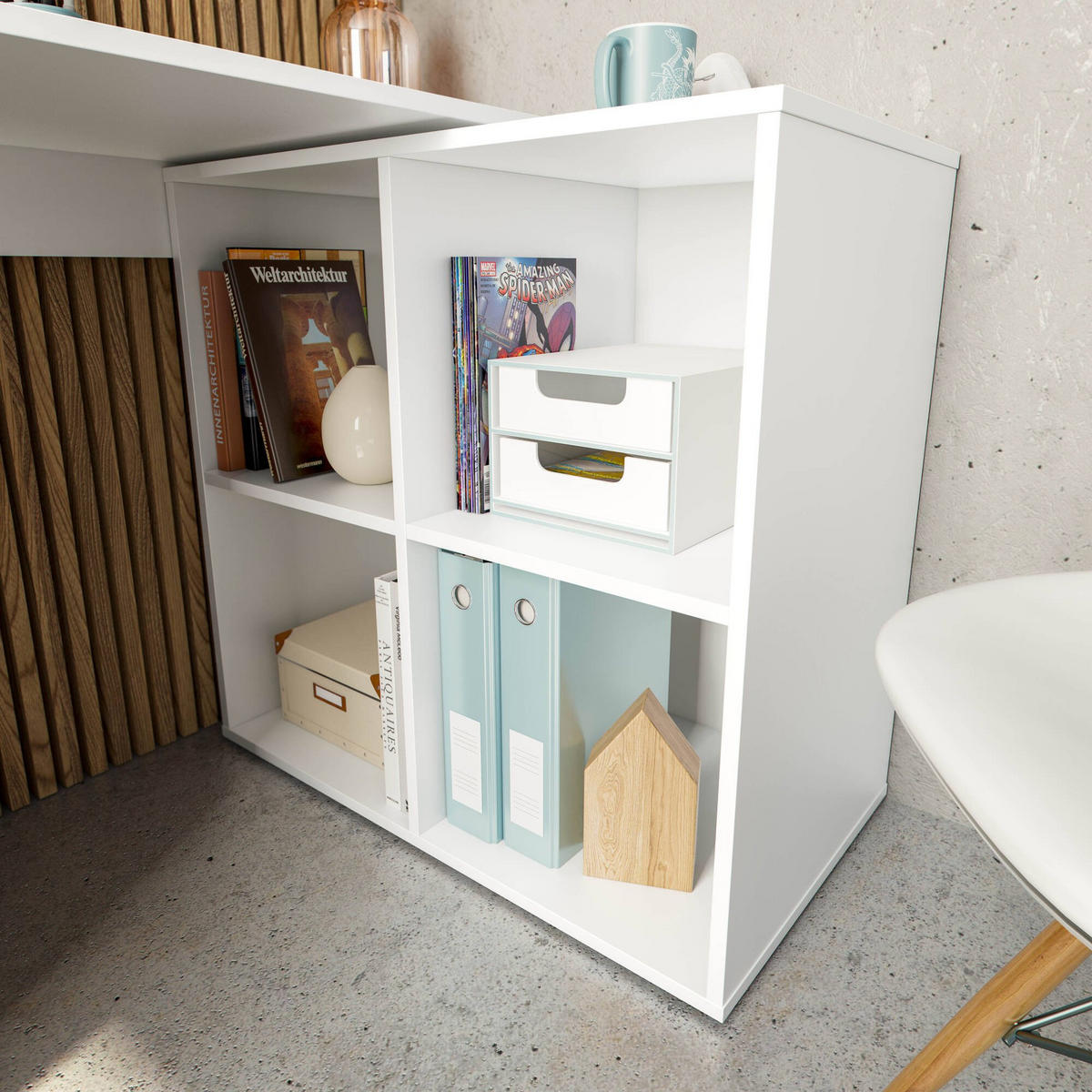 SCHREIBTISCH Weiß 49/152/74 cm - Weiß, Holzwerkstoff (49/152/74cm) - DMORA