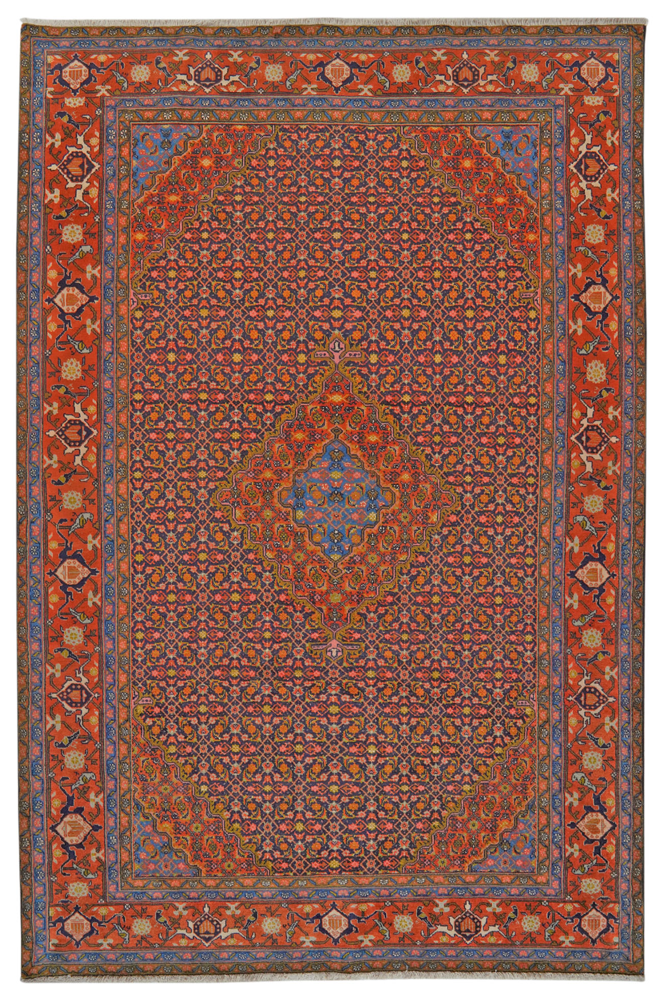 TEPPICH Ardebil Blau 294/194 cm Schurwolle - Blau, Textil (194/294cm) - Looma
