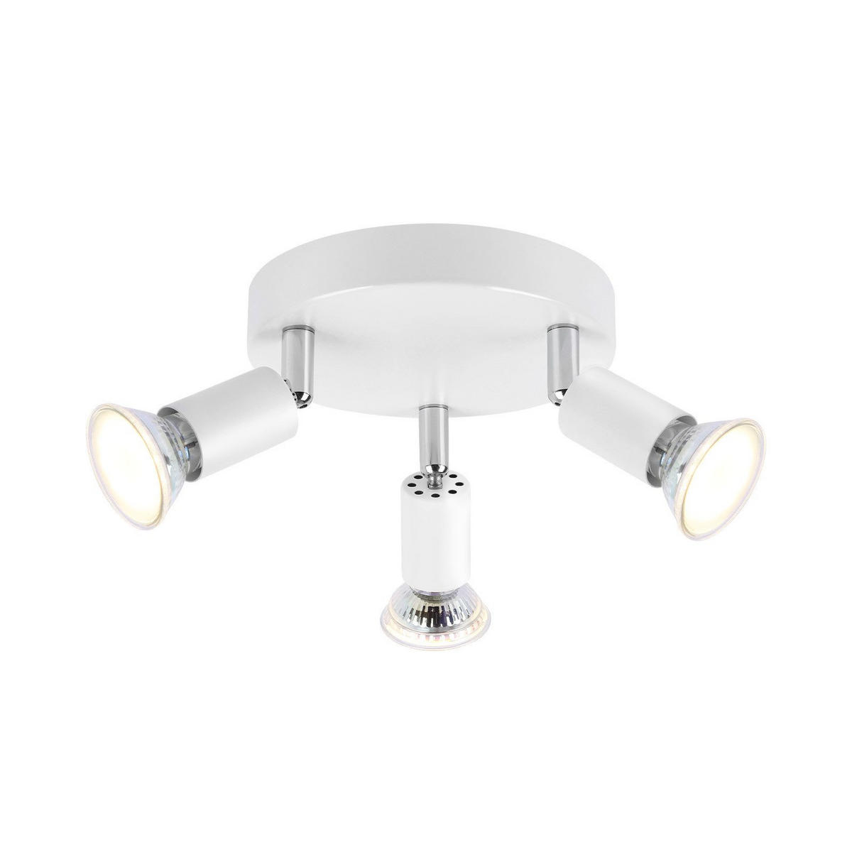 STRAHLER Bamberg 3-flammig 15/15/10.4 cm - Weiß, Metall (15/15/10.4cm) - Nettlife