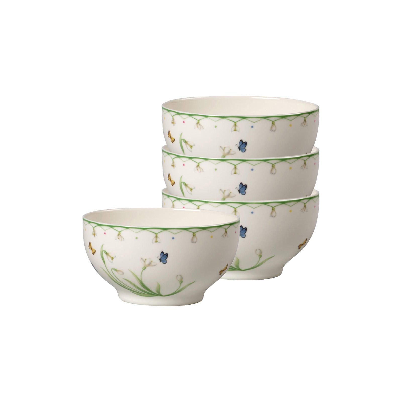 FRENCH-BOLS Colourful Spring bunt 15 x 13 cm 4er Set - Multicolor, Keramik (1cm) - Villeroy & Boch