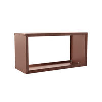 BRENNHOLZREGAL Wooker wide Kaminholzregal Holzlagersystem Braun 99 x 49 cm - Braun, Metall (99/49/49cm) - Alberts