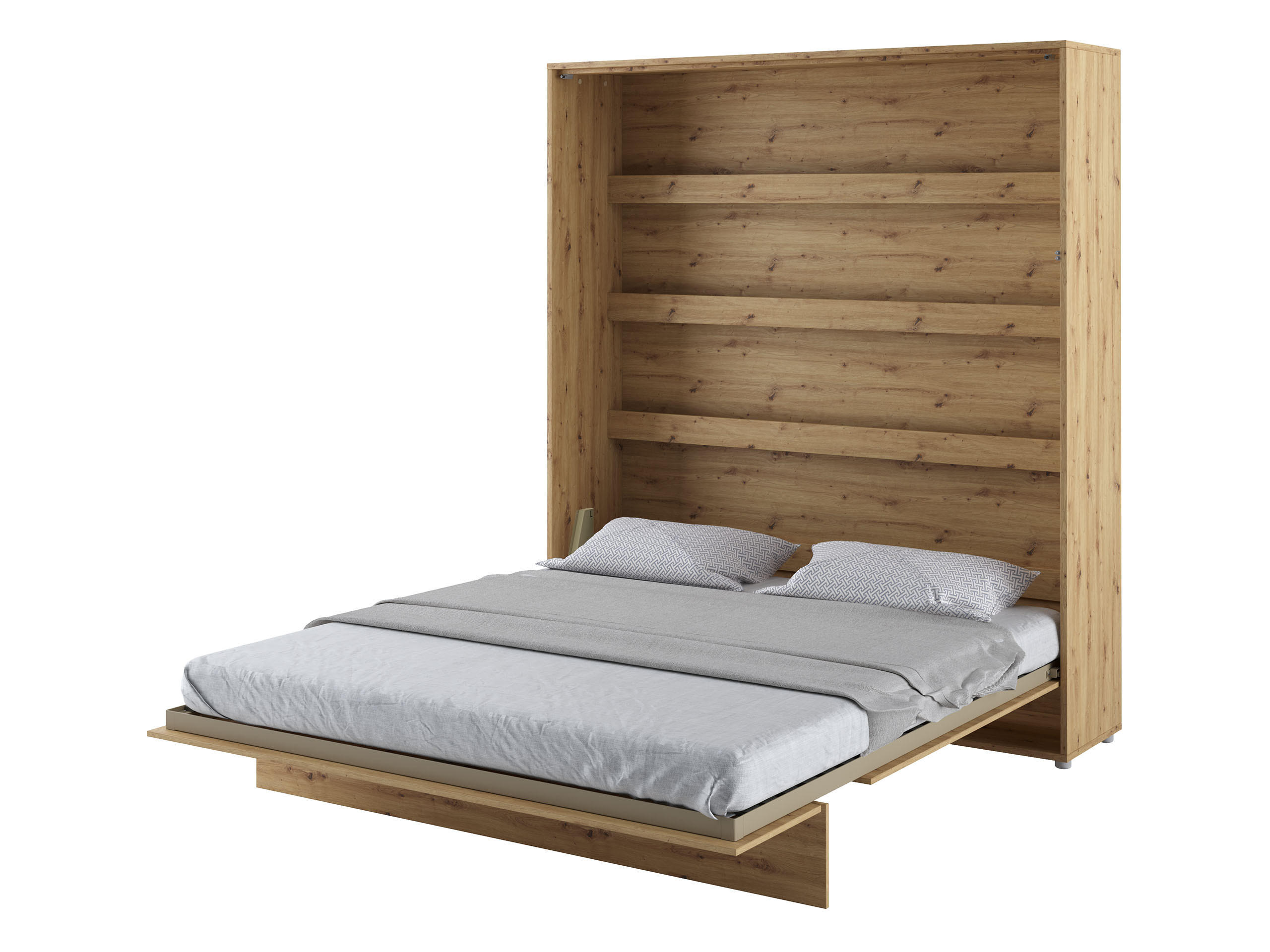 SCHRANKBETT Bed-Concept BC-13 180x200 - Eiche Artisan/Grau, Holz/Holzwerkstoff (180/200cm) - MIRJAN24
