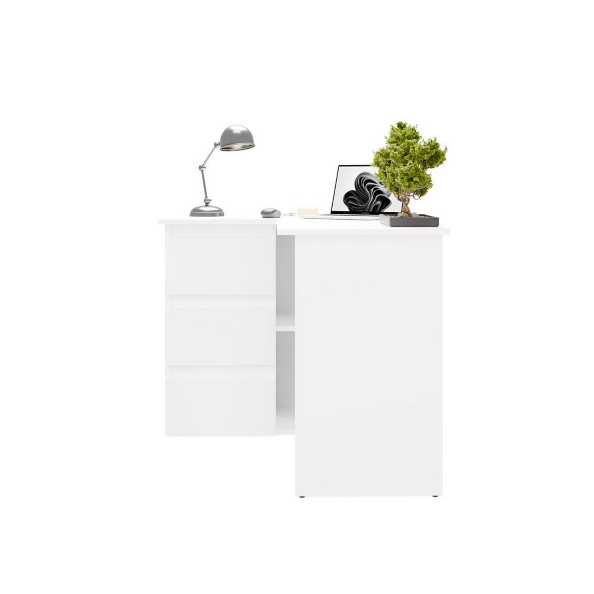 SCHREIBTISCH Weiß 120/75/49 - Weiß, Holzwerkstoff (49/120/75cm) - RAUMHIRSCH FURNITURE