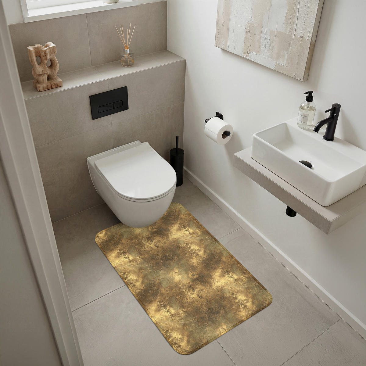 KÚPEĽŇOVÁ PREDLOŽKA Starožitný - metalický vzhľad - zlatý 60x90 cm - zlatá, textil/plast (60/90cm) - OnlyWow