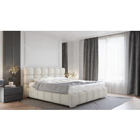 POLSTERBETT Bliss 180 x 200 cm mit Bettkasten und Lattenrost, Taschenfederkernmatratze mit Kokos 20cm - beige - Beige, Holz (180/200cm) - Homesy