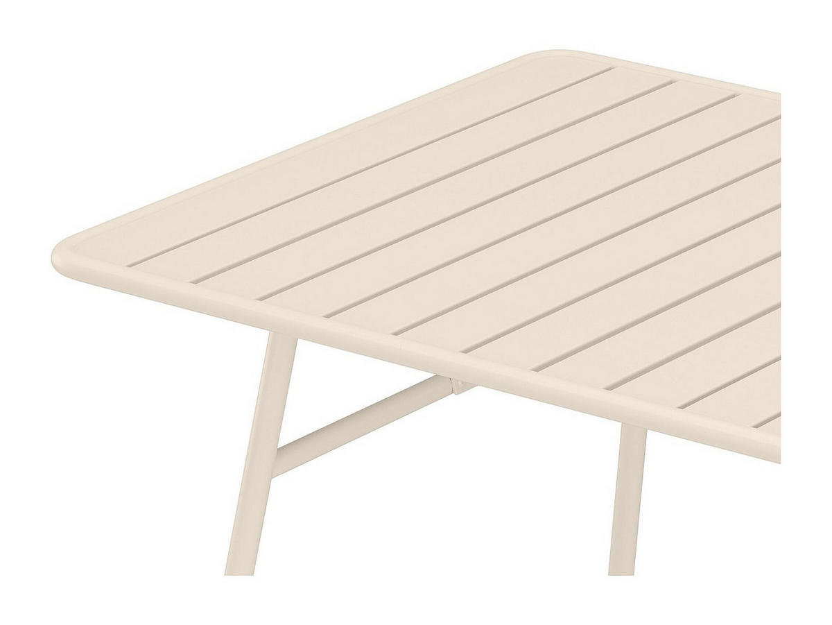GARTENTISCH - L. 160 cm - Metall - Beige - MIRMANDE von MYLIA - Beige, Metall (80/160/74.5cm) - Vente-Unique