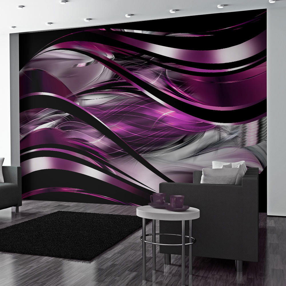SELBSTKLEBENDE FOTOTAPETE Lila 98/70 cm - Lila/Schwarz, Kunststoff/Textil (98/1cm) - KUNSTLOFT