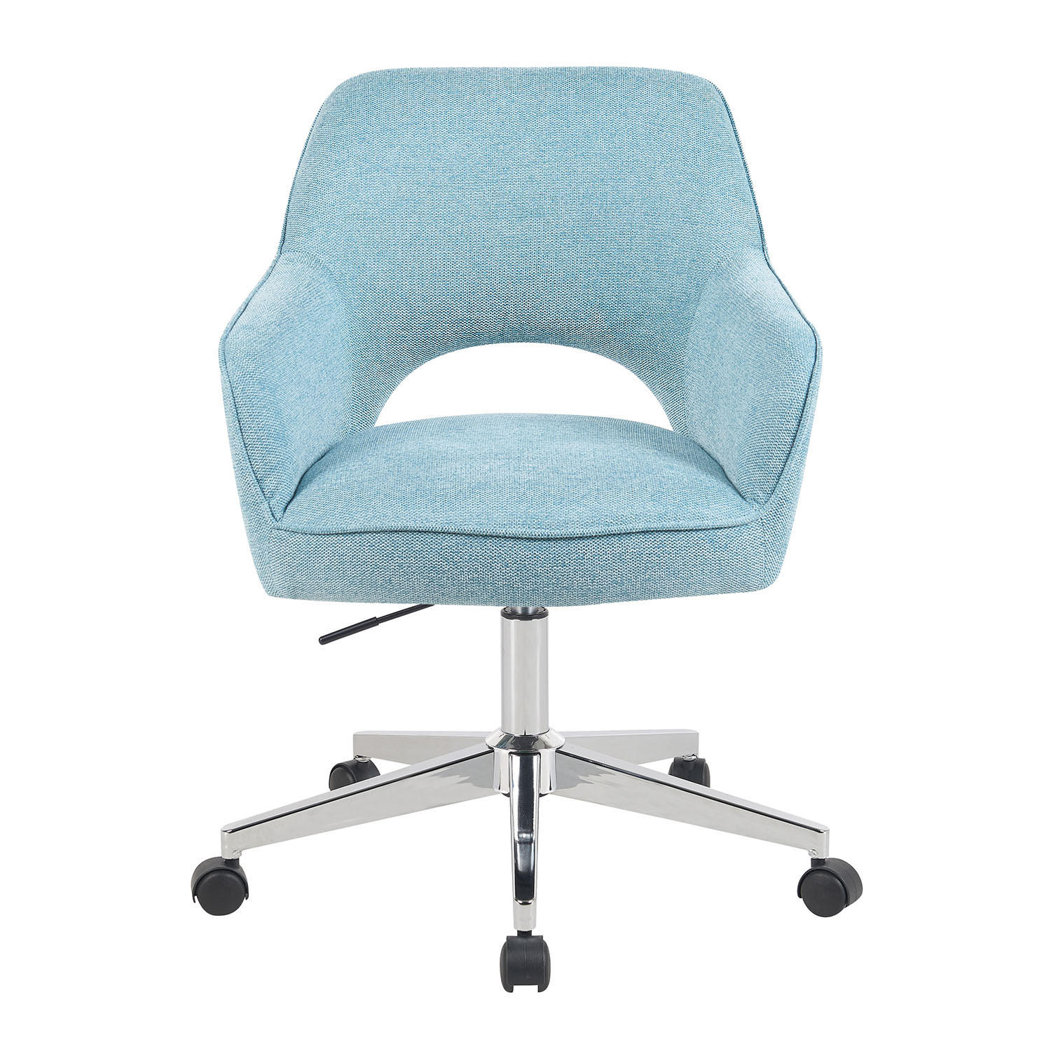 BÜROSTUHL Mika-Faro 2er-Set - Chromfarben/Hellblau, Textil/Metall (60/84/65cm) - DUBI Möbel